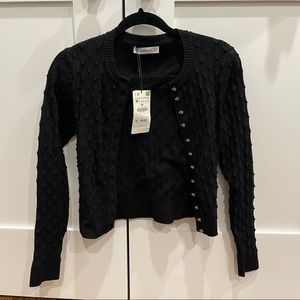 FLASH SALE - Zara - Cardigan with Jewel Buttons